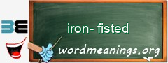 WordMeaning blackboard for iron-fisted